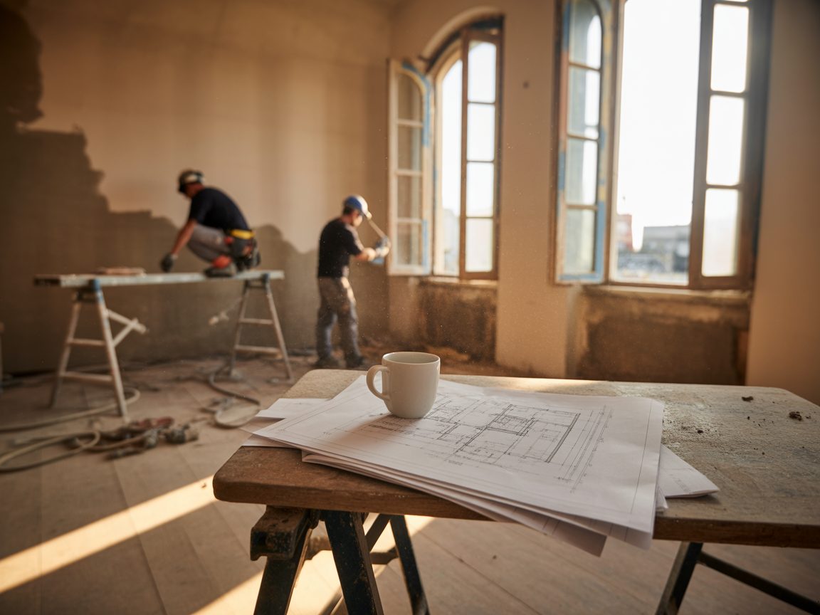 Renovation oversight inside a Athens, Koukaki apartment — Estia contractor supervision